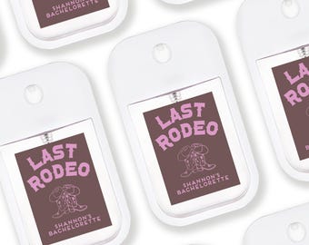 Last Rodeo Bachelorette Party Favors - Card Style Hand Sanitizer Favors - Trendy Bachelorette Favors - Country Bash - Girls Weekend Favors