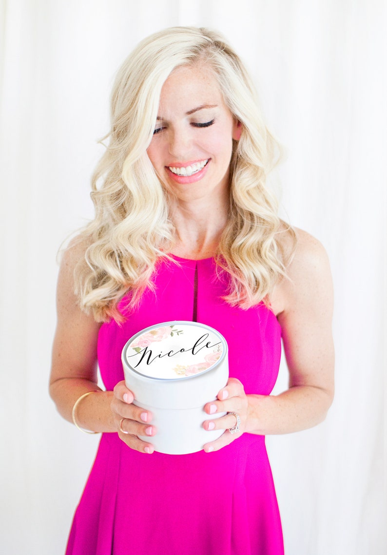 Mini Gift Box White Confetti Box Round White Hat Style Box Etsy