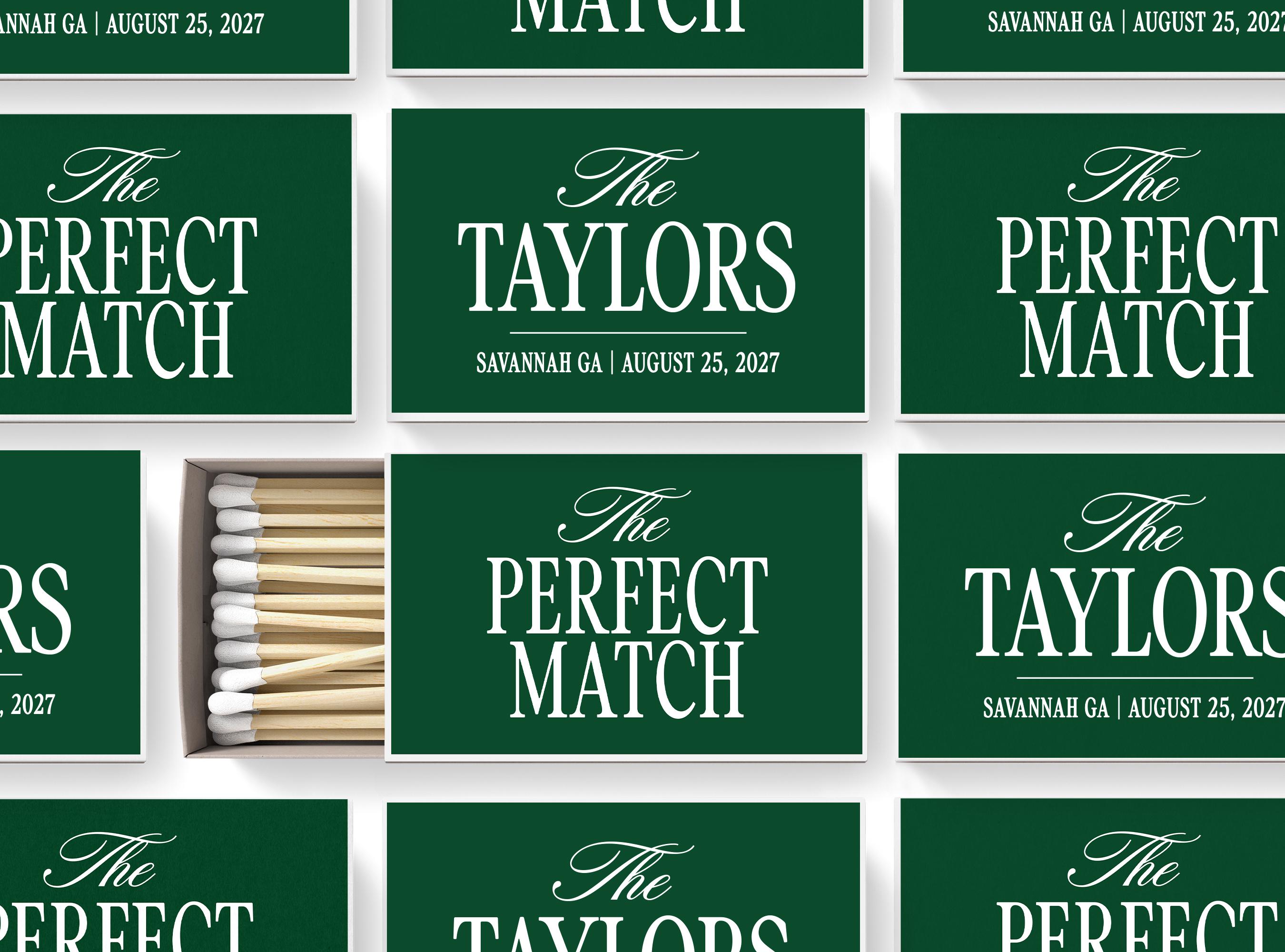 Club Aesthetic Wedding Matchbook