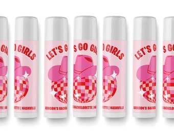 Disco Cowgirl Lip Balm Favors - Girls Birthday - Lip Balm Party Favor - Last Rodeo Lip Balm - Bachelorette Party - Nash Bash - SET OF 10