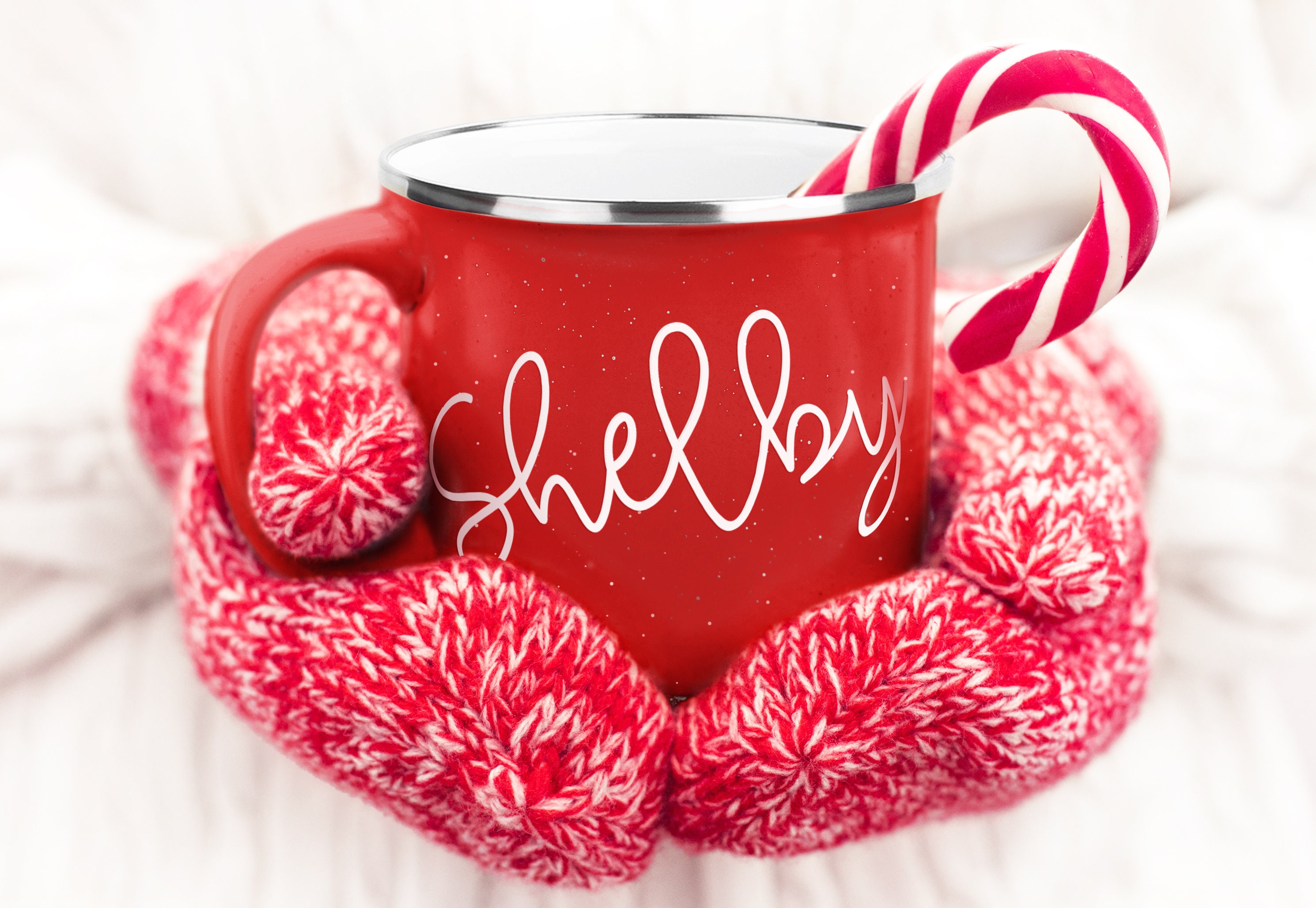 Custom Holiday Mug Christmas Campfire Mug Red Mug Etsy