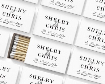 Wedding Shower Matches BULK SET OF 50 - Custom Matches - Wedding Favors - Bridal Shower Favors - Custom Party Favors - Wedding Favor ideas