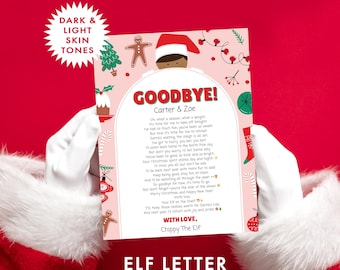 EDITABLE TEMPLATE Elf Departure Back Letter - Elf Goodbye Letter - Elf Hello Letter - Christmas Elf Arrival Elf Letter Instant Download
