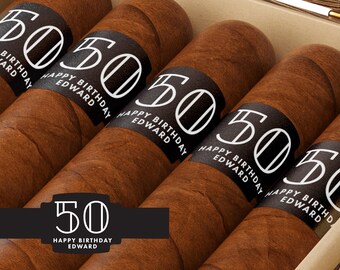 BULK Custom Cigar Bands  - Custom Birthday Cigar Label - Birthday Favors - Cigar Labels - Custom Birthday Cigar Bar - Birthday Favor ideas