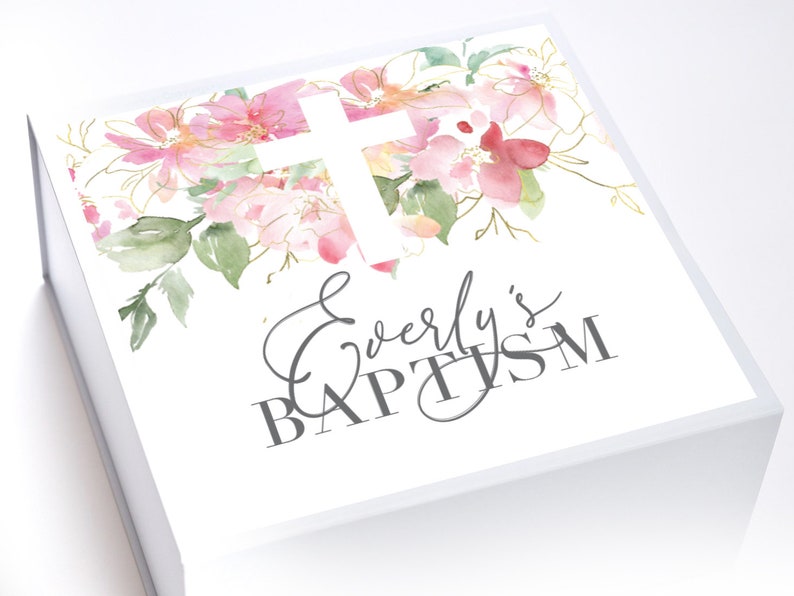 Baptism Keepsake Box Christening Box White Confetti Box Etsy