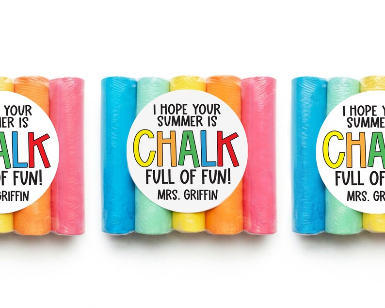 End of School Year Gift CHALK SET + 3