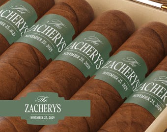 Club Aesthetic BULK Cigar Labels – Country Club – Custom Bridal Shower Favors – Elegant Cigar Labels - Wedding Cigar Labels