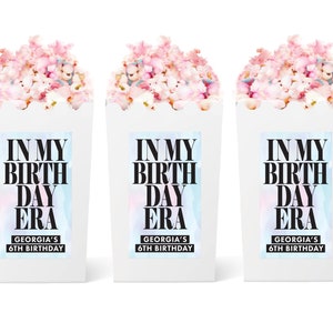 Birthday Era Popcorn Favor Boxes - Eras Tour Party Treat Boxes - Era Party Favor - Birthday Era - Birthday Party Favors - Eras Party Decor