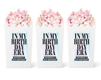 Birthday Era Popcorn Favor Boxes - Eras Birthday Party Treat Box - Era Party Favor - Birthday Era - Birthday Party Favor - Eras Party Decor