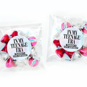 In My Teenage Era Stickers SET OF 12 - Era Label Bag - My Birthday Era Party Favor - Eras Party Favor Idea - Best Era Yet - Girl Party