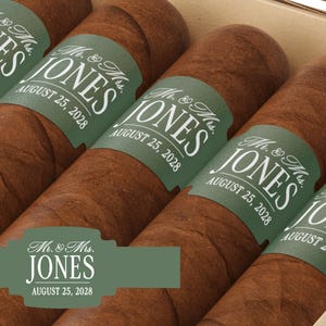 Club Aesthetic BULK Cigar Labels – Country Club – Custom Bridal Shower Favors – Elegant Cigar Labels - Wedding Cigar Labels image 19