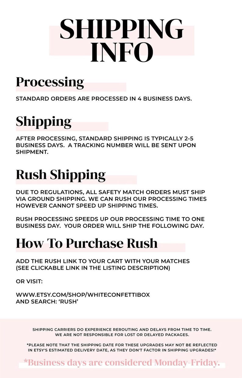 Shipping Info