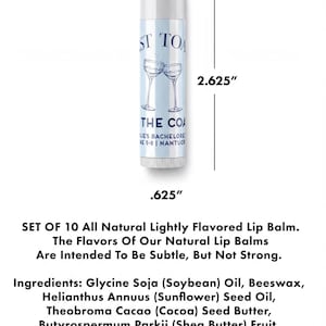 the label for the lip balm is shown