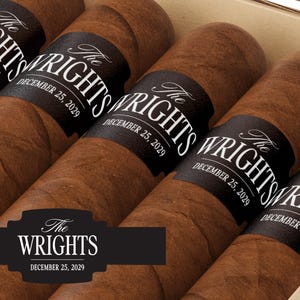 Club Aesthetic BULK Cigar Labels – Country Club – Custom Bridal Shower Favors – Elegant Cigar Labels - Wedding Cigar Labels image 15