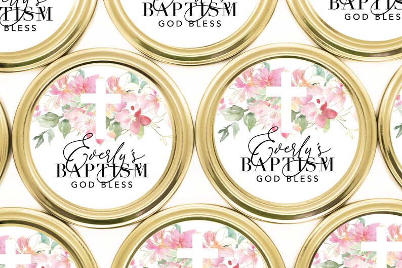 Confirmation Candle Favors - First Communion Favors for Guests - Christian Candle - BULK Candle Favors - Baptism Keepsake Gold Candle Tin bild 6