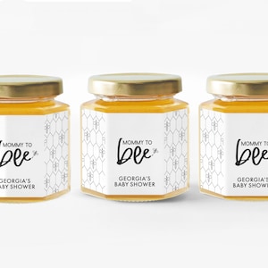 Honey Jar Baby Shower Favors - Shower Favors for Guests - Bridal Shower Favors - Baby Shower Favor - Party Favor - Mommy to Bee Honey