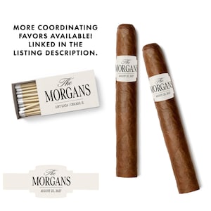two cigar tobaccos, each with a label that reads "The Morgans" and "August 25, 2007". The image also includes a box of matches and a listing description.