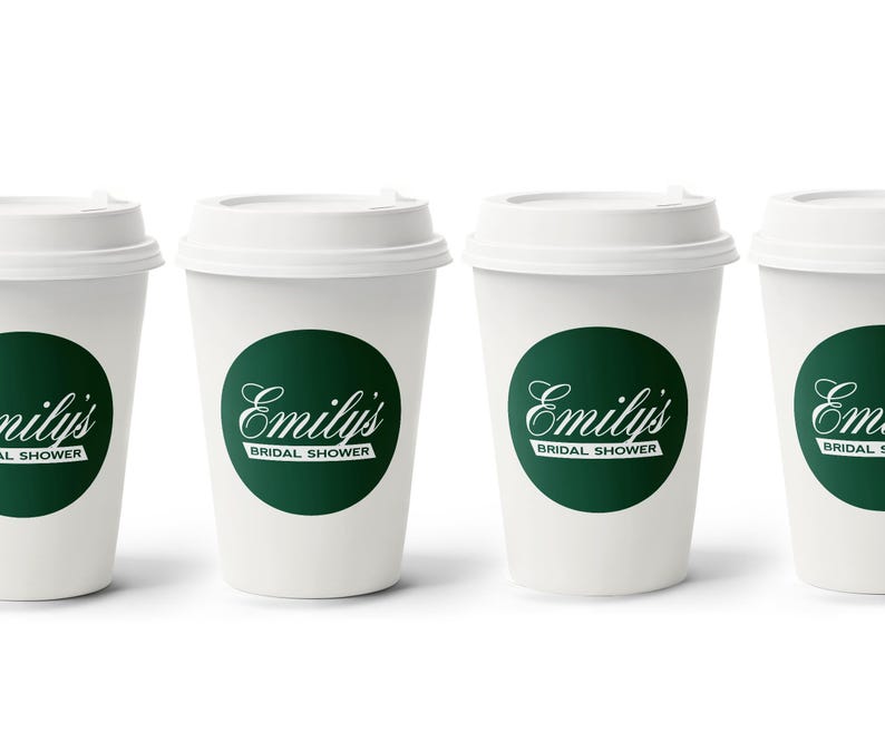 Classic Coffee Theme Baby Shower - Cafe Bebe Coffee Cup Favor - Baby is Brewing Shower Favor - Coffee Cup - 2.5" Coffee Shower Label immagine 6