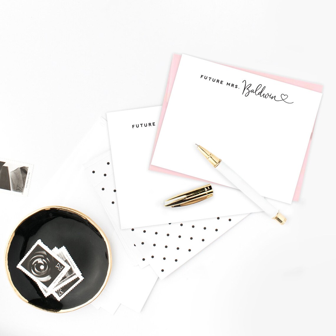 Bride to Be Gift Custom Set of Bridal Note Cards Custom | Etsy