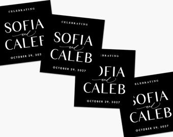 Personalized Wedding Favor Stickers - SET of Bridal Shower Stickers 2.5" - Wedding Favor Idea - Wedding Welcome Bag Labels - Wedding Label
