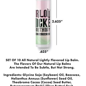 Good Witch Birthday Favors - SET of Girls Birthday Lip Balm - Pink & Green Birthday - Pink Witch Party Favors - Green Witch Party Favor image 2