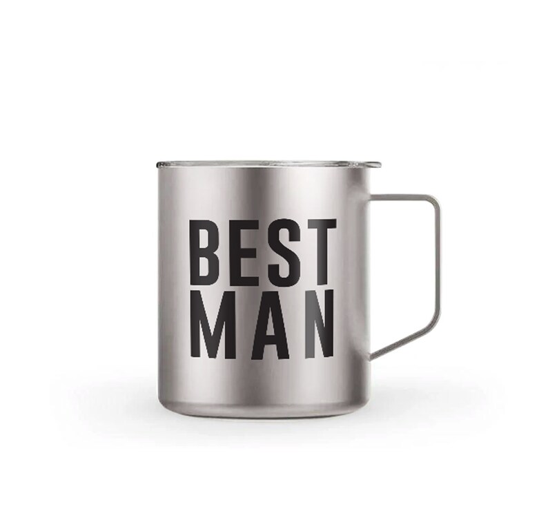 Groomsman Stainless Steel Mug Best Man Gift Idea Best Man Gift Asking Groomsman Groomsman Ask Gift Usher Gift White Confetti Box image 4