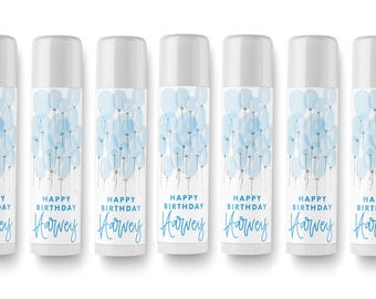 SET of Birthday Party Favors - Birthday Party Lip Balms - Birthday Party Favor Idea - Affordable Birthday Party Favor -Custom Lip Balms