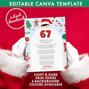 6 7 Elf Arrival Letter - Elf 6 7 Welcome Back Letter - Personalized 67 Elf Hello I&#39;m Back letter - Six Seven Trending Meme - 6 7 Holiday