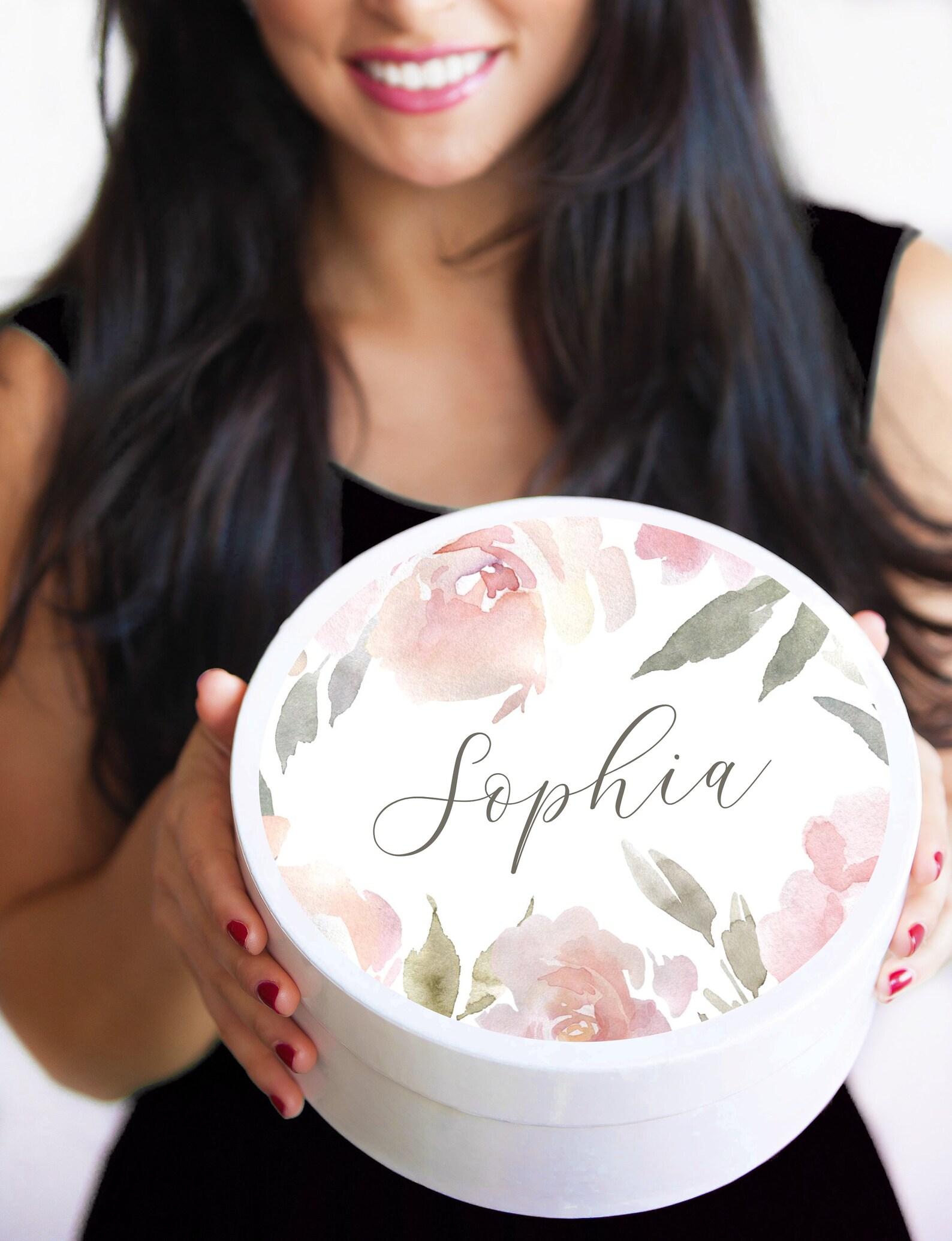 Custom Gift Box White Confetti Box Round White Hat Box Etsy