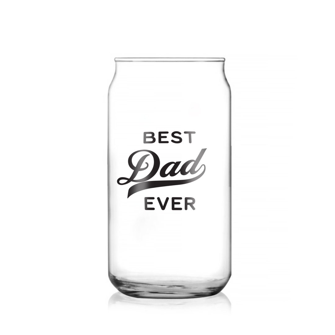 Father's Day Beer Glass Can Beer Can Glass Best Dad Etsy