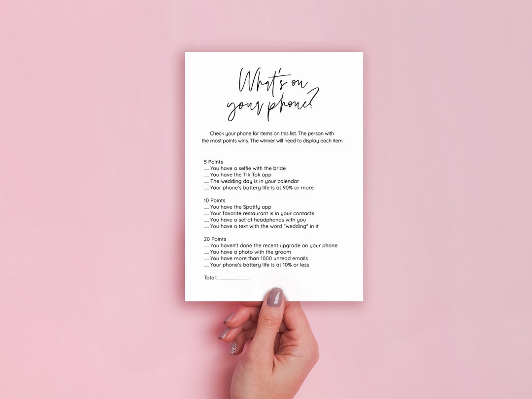 Minimalist Bridal Shower Game PRINTABLE Modern Bridal Shower Game