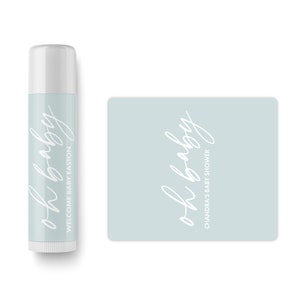 LABELS ONLY Baby Shower Lip Balm - Modern Baby Shower Favor - Party Favors - Baby Shower Favors - Custom Labels