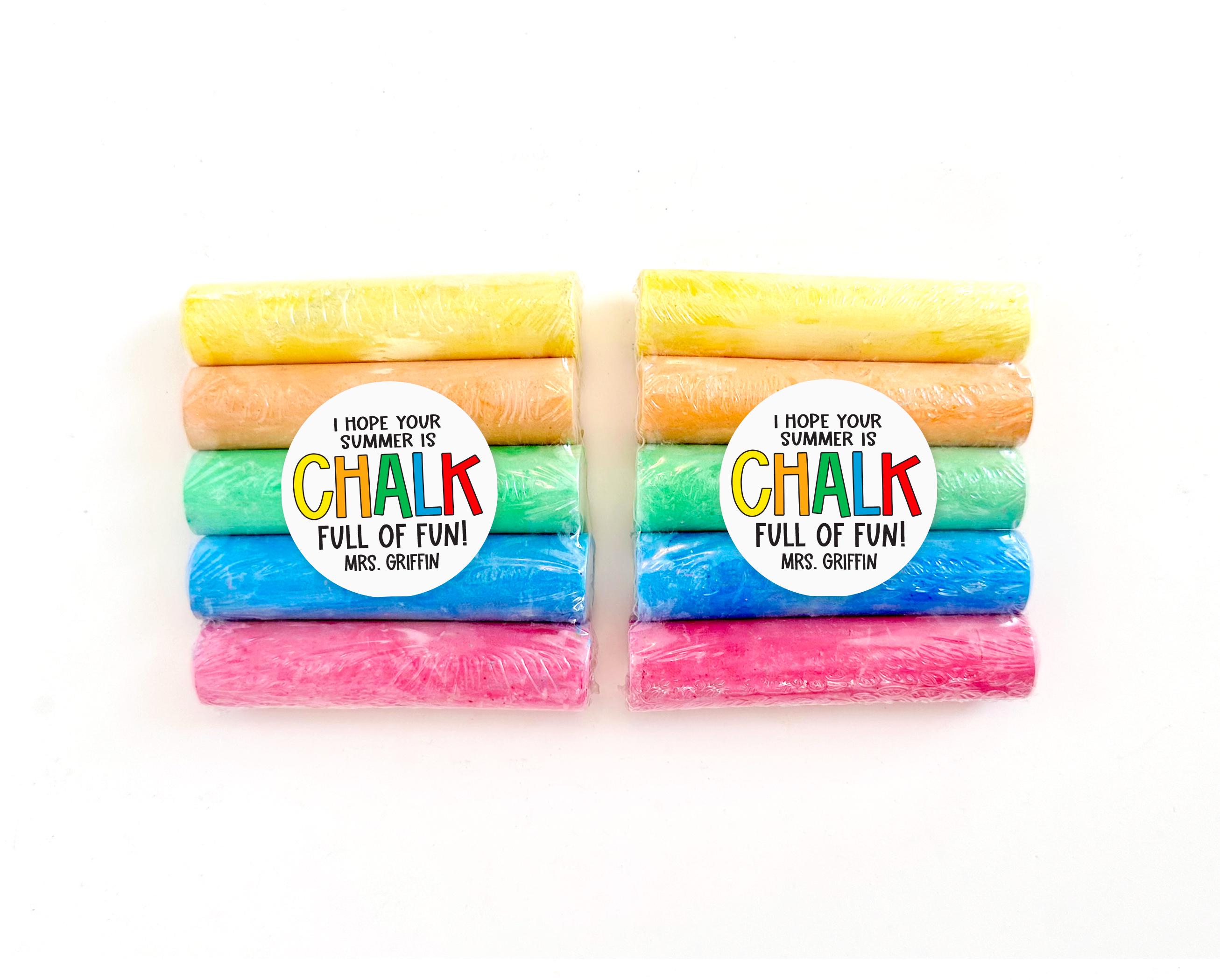 Geschenk zum Schuljahresende - Gehwegkreide-SET - Gastgeschenke zum Schuljahresende - Sommerklassengeschenk - Geschenk zum letzten Schultag für Schüler