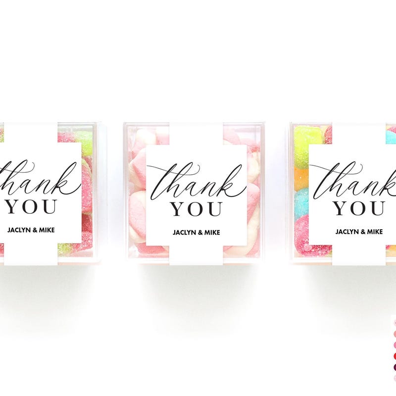 Square Box Sticker Clear Cube Favor Boxes - Etsy