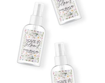 Love In Bloom - Wedding Shower Favor - Rosewater Spray - Wildflower Shower Favor - Bridal Shower Favor Idea - BULK Affordabl Shower Favors