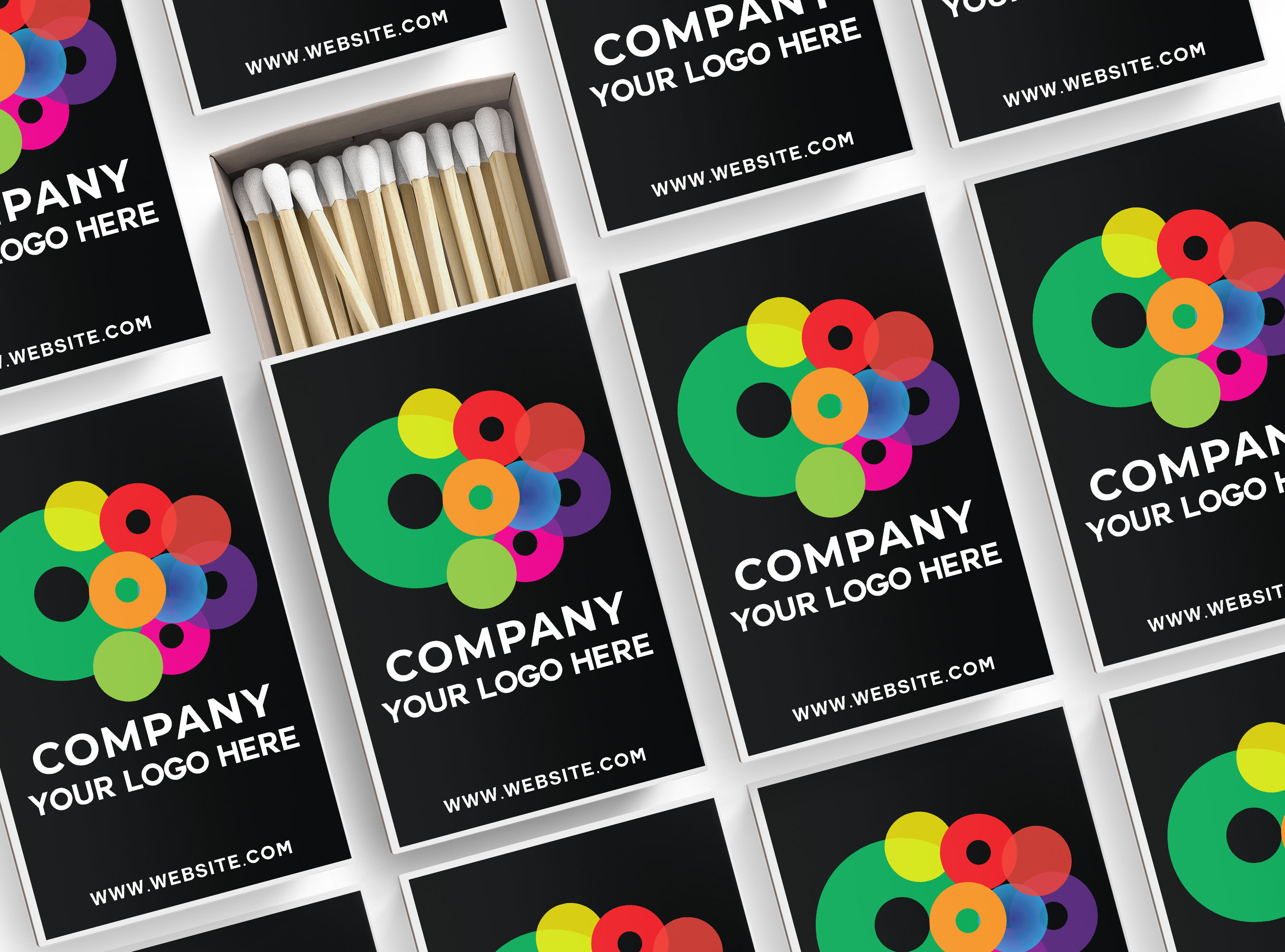 BULK Custom Logo Matches SET OF 50 - Custom Matches - Custom Party Favors - Branded Corporate Gifts - Branded Marketing - Marketing Swag