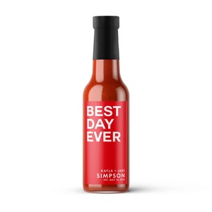 LABELS ONLY - Hot Sauce - Custom Hot Sauce Labels - Custom Bottle Wedding Labels - Custom Party Favor Labels - Custom Wedding Labels