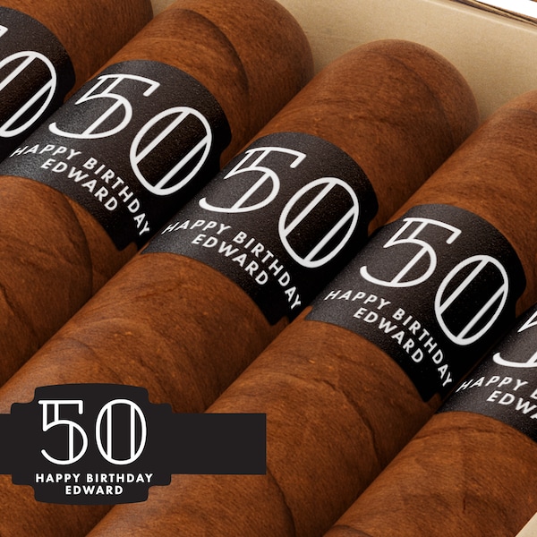 BULK Custom Cigar Bands  - Custom Birthday Cigar Label - Birthday Favors - Cigar Labels - Custom Birthday Cigar Bar - Birthday Favor ideas