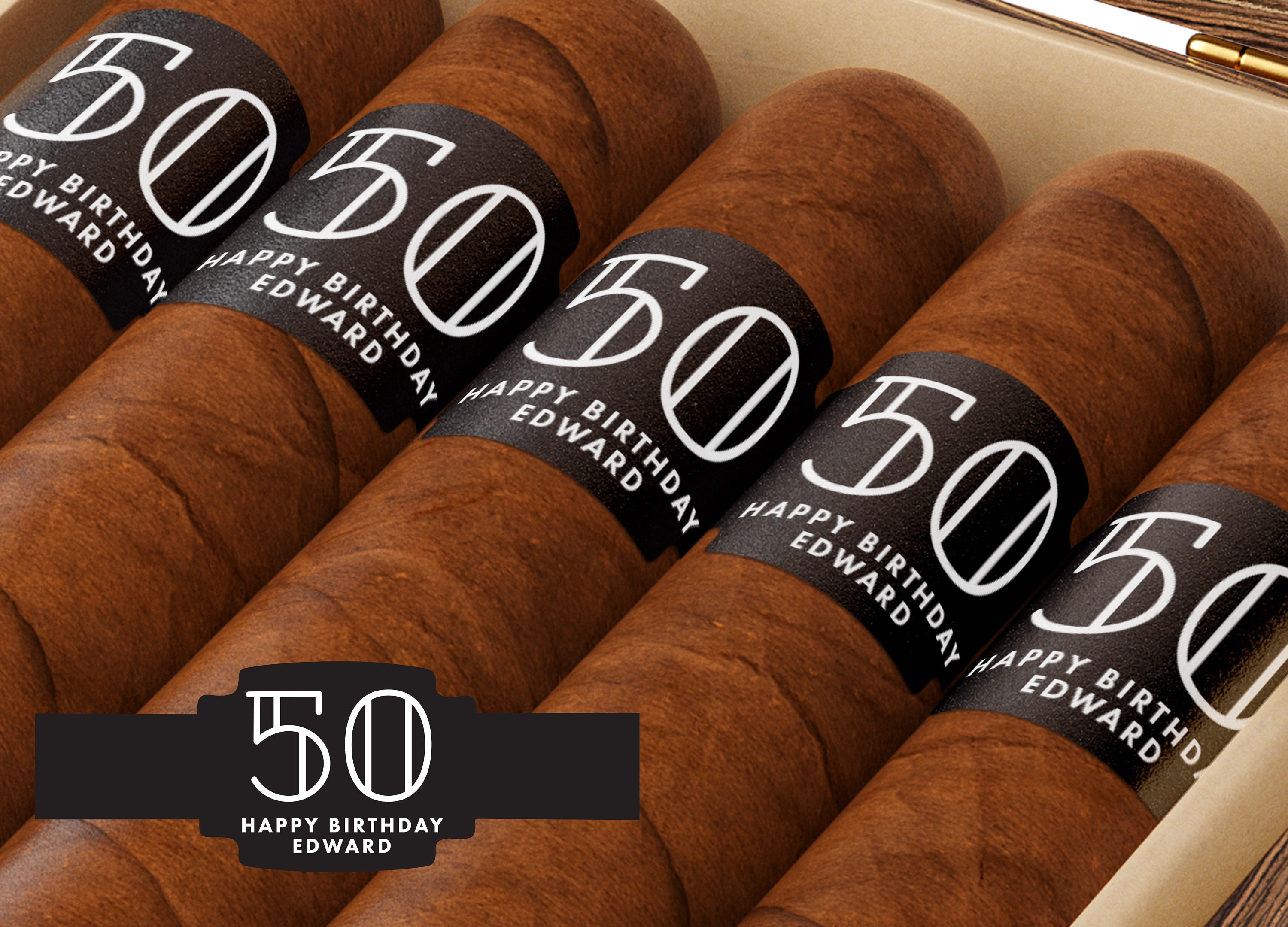 BULK Custom Cigar Bands  - Custom Birthday Cigar Label - Birthday Favors - Cigar Labels - Custom Birthday Cigar Bar - Birthday Favor ideas