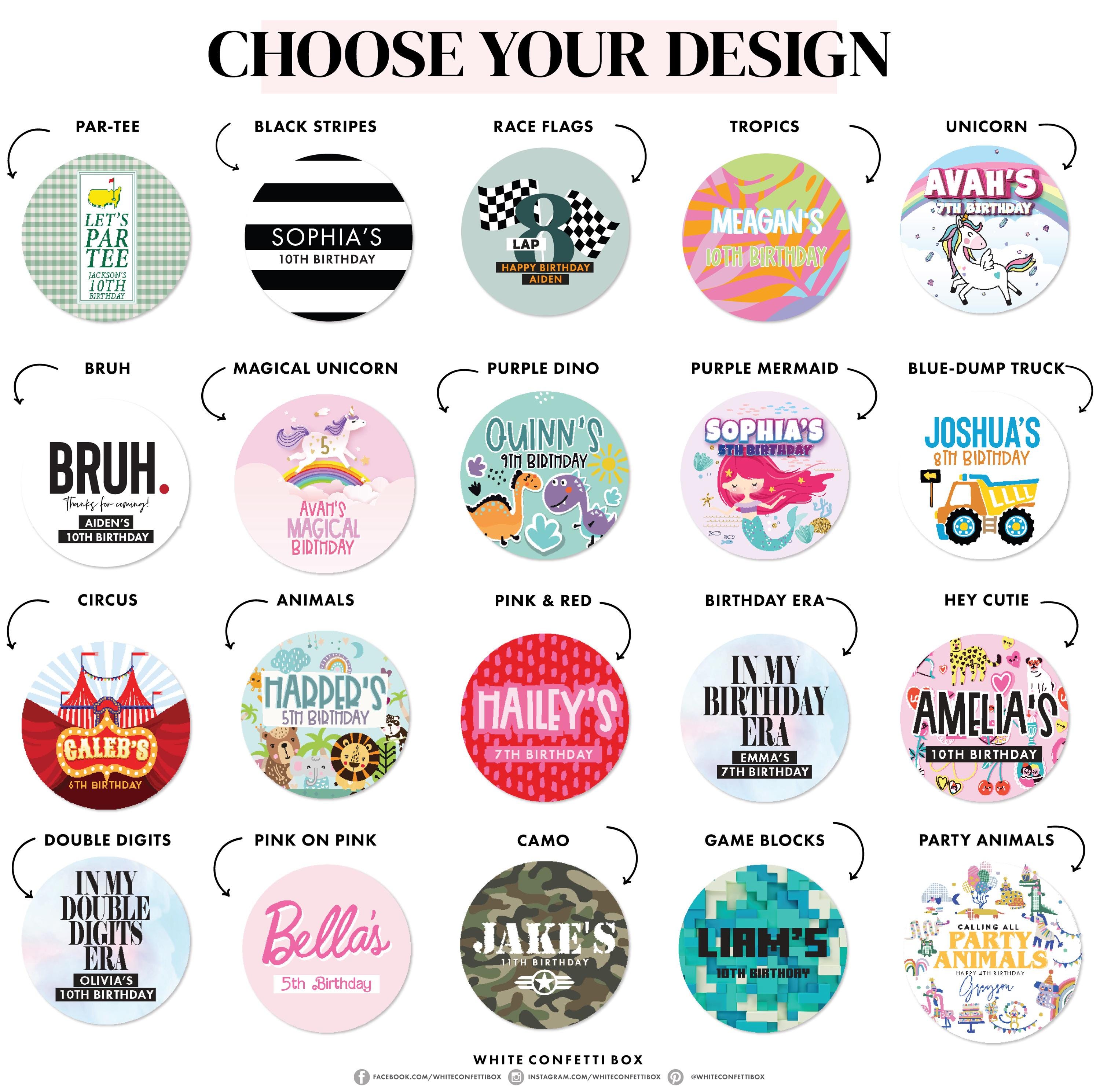 Era Sticker In My Birthday Era Stickers SET - Era Birthday Party Labels + Bags - in ...