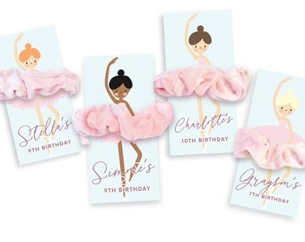 Affordable Birthday Favors for Girls SET OF 6 - Ballerina Birthday Scrunchie - Birthday Dance Party Favors - Ballerina Girls Birthday Favor