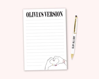 Version Notepad - Era Notepad - To Do List - Trendy Notepad - Desk Notepad - Gifts for Her - Birthday Gift - Era's Gift Idea - Desk Pad