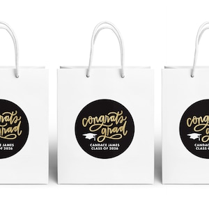 Graduation Favor Gift Bags - SET OF 10 - Graduation Party Favor Bags - Class of 2025 Graduation Favor Ideas - Grad Party Favor Idea - Grad