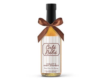 LABELS ONLY - Vanilla Bean Syrup - Custom Vanilla Bean Syrup Labels - Custom Bottle Labels - Custom Party Favor Labels -