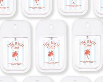 LABELS ONLY The Bach Club Bachelorette Hand Sanitizer - Beach Bachelorette Favors - Bachelorette Favor Labels