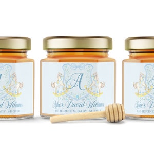 Baby Shower Favors for Guests - BULK Honey Baby Shower Favors - Honey Favor Shower - Honey Pot - Cute Baby Shower Favor Ideas - Blue Baby