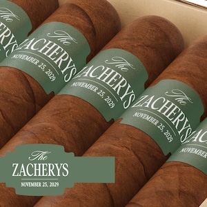 Club Aesthetic BULK Cigar Labels – Country Club – Custom Bridal Shower Favors – Elegant Cigar Labels - Wedding Cigar Labels image 1