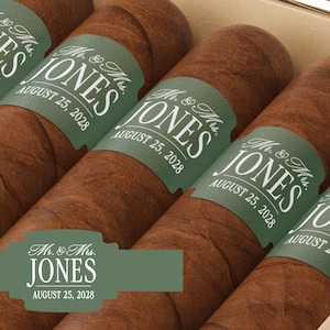 Club Aesthetic BULK Cigar Labels – Country Club – Custom Bridal Shower Favors – Elegant Cigar Labels - Wedding Cigar Labels image 17