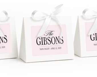 Etiquetas impresas para bodas - Etiquetas para bolsas de regalo de boda SOLAMENTE - Pegatinas personalizadas para bodas - Etiquetas de lujo para cajas de bienvenida