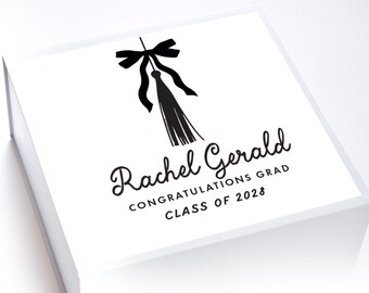 Graduation Gift Box - Class of 2026 - Graduation - Custom Graduation gift Box - Custom Gift Box - Personalized Gift Box - White Confetti Box